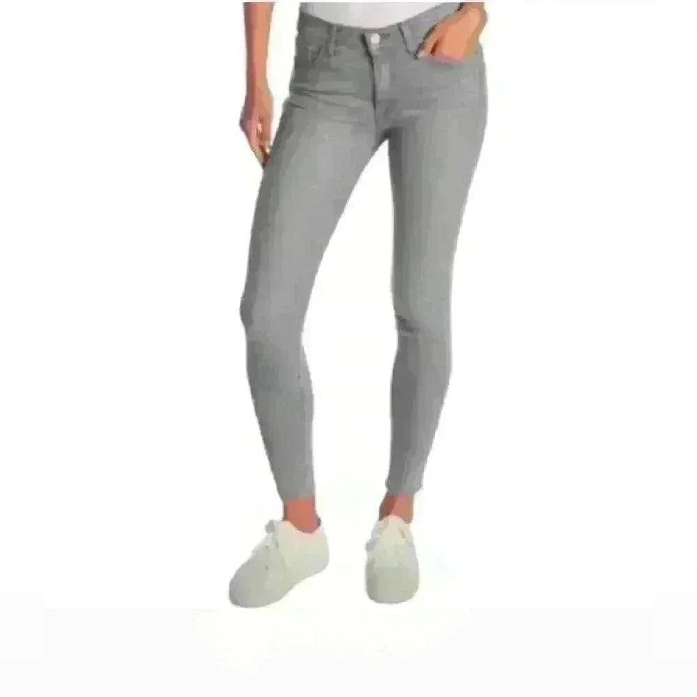 Hudson Jeans Women's Size 27 Gray Natalie Super Skinny Mid Rise Denim